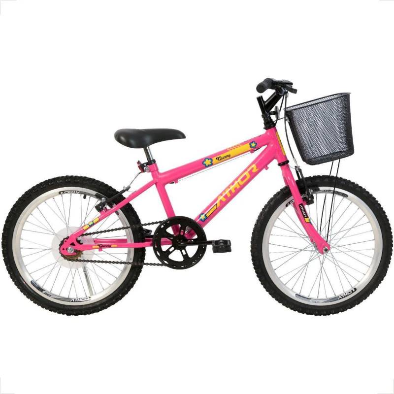 Bicicleta Infantil Athor Charmy Feminina C/cesta Aro 20 Rosa