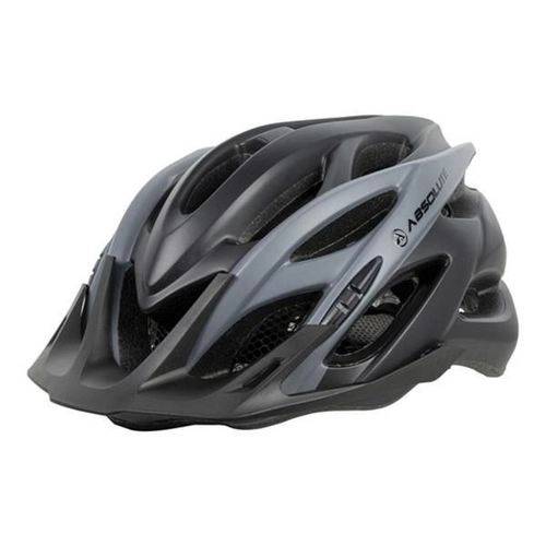 Capacete Ciclismo Absolute Com Viseira Wild Preto E Cinza Tamanho G