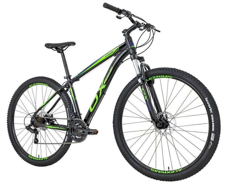 Bicicleta OXS Glide Aro 17 Shimano Preto e Verde